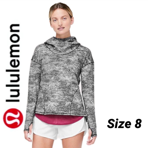 lululemon athletica Tops - Lululemon forever endeavour long sleeve black and white size 8 like new